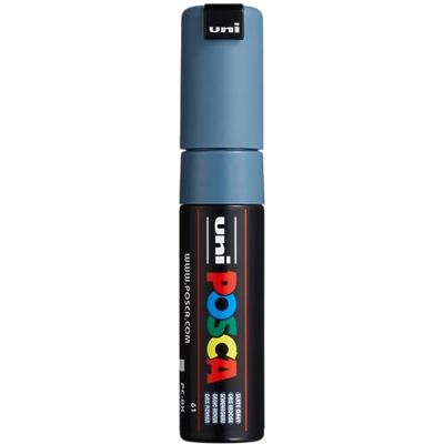 POSCA Acrylmarker PC-8K met brede wigvormige punt, leigrijs Markeerstift met een 8 mm wigvormige punt voor vrijwel alle oppervlakken POSCA Acrylmarker PC-8K met brede wigvormige punt, leigrijs Markeerstift met een 8 mm wigvormige punt voor vrijwel alle oppervlakken