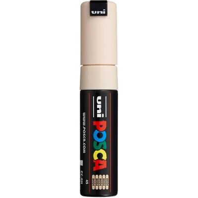 POSCA Acrylmarker PC-8K met brede wigvormige punt, beige Markeerstiften met een wigvormige punt van 8 mm voor vrijwel alle oppervlakken POSCA Acrylmarker PC-8K met brede wigvormige punt, beige Markeerstiften met een wigvormige punt van 8 mm voor vrijwel alle oppervlakken