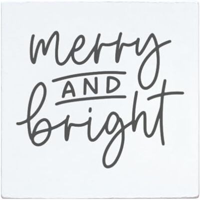 May and Berry Houten stempel Merry and Bright, 45x45mm May and Berry Houten stempel Merry and Bright, 45x45mm