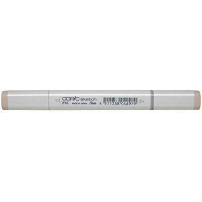 Copic Sketch Marker Type E 70, Ash Rose, professionele brush marker, op alcoholbasis, met een Super Brush punt en een Medium Broad punt. Copic Sketch Marker Type E 70, Ash Rose, professionele brush marker, op alcoholbasis, met een Super Brush punt en een Medium Broad punt.