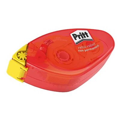 Pritt kleefroller Navulling niet-permanente, navulbare roller voor verwijderbare kleefmiddelen, dubbelzijdig klevend tape voor papier, karton en foto's, lengte ca. 16 m, breedte ca. 8,4 mm Pritt kleefroller Navulling niet-permanente, navulbare roller voor verwijderbare kleefmiddelen, dubbelzijdig klevend tape voor papier, karton en foto's, lengte ca. 16 m, breedte ca. 8,4 mm