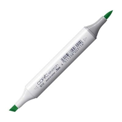 Copic Sketch Marker Type G 12, Sea Green, professionele brush marker, op alcoholbasis, met een Super Brush punt en een Medium Broad punt. Copic Sketch Marker Type G 12, Sea Green, professionele brush marker, op alcoholbasis, met een Super Brush punt en een Medium Broad punt.