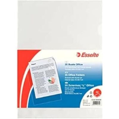 Esselte Buste a L Copy Safe Office A4 PPL trasp. antiriflesso 258120 (conf.25) Esselte Buste a L Copy Safe Office A4 PPL trasp. antiriflesso 258120 (conf.25)