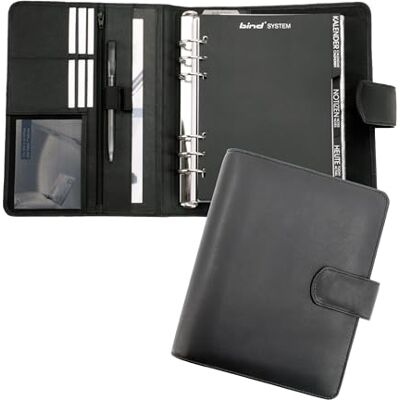 BIND T-5-1 Systeemplanner DIN A5 Office, tijdplanner van fijn nappaleer, managerplanner in zwart, afsprakenplanner zonder systeeminzet, organizer met magneetsluiting, map ca. 24,5 × 21 × 5 cm BIND T-5-1 Systeemplanner DIN A5 Office, tijdplanner van fijn nappaleer, managerplanner in zwart, afsprakenplanner zonder systeeminzet, organizer met magneetsluiting, map ca. 24,5 × 21 × 5 cm