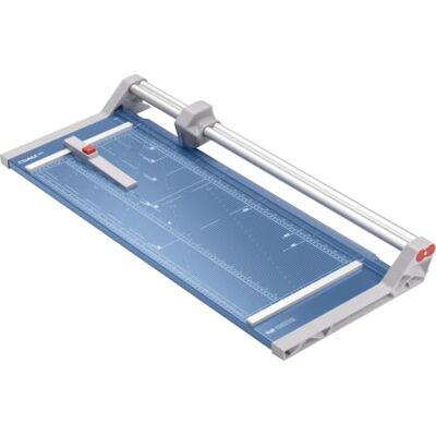 Dahle 554 Professionele A2 zelfslijpende papiertrimmer, dubbele geleidingsstang, automatische klem, veiligheidsbeschermingssnijder, blauw Dahle 554 Professionele A2 zelfslijpende papiertrimmer, dubbele geleidingsstang, automatische klem, veiligheidsbeschermingssnijder, blauw