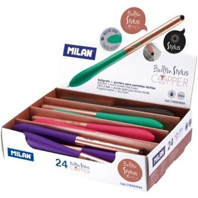 Milan Koperen Stylus Pen - 4 Kleuren, Touchscreen, 1mm Punt Milan Koperen Stylus Pen - 4 Kleuren, Touchscreen, 1mm Punt