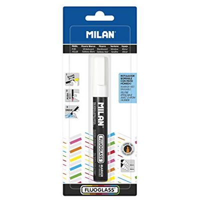 MILAN MBWM10385 Fluoglass vlakgom, wit, 2-4 mm MILAN MBWM10385 Fluoglass vlakgom, wit, 2-4 mm