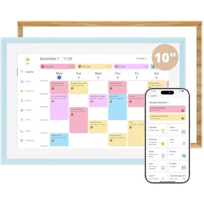 Dragon 10,1 inch digitale kalender met 2 frames Dragon 10,1 inch digitale kalender met 2 frames