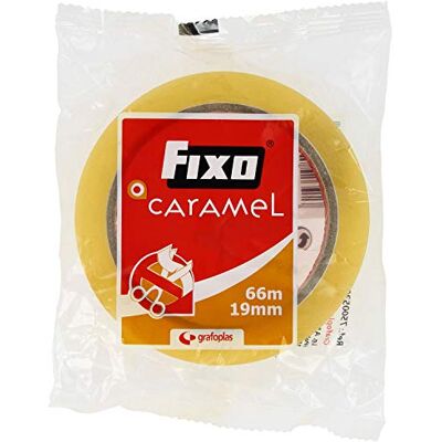 FIXO Caramel 75005300 Plakband, transparant, 66 x 19 mm, hoge weerstand, gemakkelijk te snijden FIXO Caramel 75005300 Plakband, transparant, 66 x 19 mm, hoge weerstand, gemakkelijk te snijden