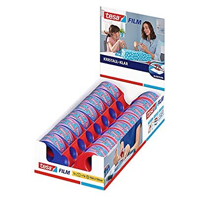 TESA film 57858-0000-03 mini handafroller rood/blauw 10m x 19mm TESA film 57858-0000-03 mini handafroller rood/blauw 10m x 19mm