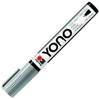Marabu YONO Marker, 12400102078, grijs 078, veelzijdige acrylstift met Japanse wigpunt 0,5-5 mm, op waterbasis, lichtecht en waterbestendig, voor bijna alle ondergronden Marabu YONO Marker, 12400102078, grijs 078, veelzijdige acrylstift met Japanse wigpunt 0,5-5 mm, op waterbasis, lichtecht en waterbestendig, voor bijna alle ondergronden