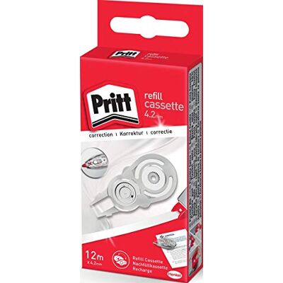 Pritt navulpatroon voor correctieroller Navulling Flex Roller Midway, direct herschrijfbaar, flexibele en intrekbare punt, push & pull functie, breedte 4,2 mm, lengte 12 m Pritt navulpatroon voor correctieroller Navulling Flex Roller Midway, direct herschrijfbaar, flexibele en intrekbare punt, push & pull functie, breedte 4,2 mm, lengte 12 m