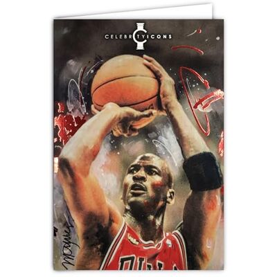 Les Collections Rétro Celebrity Icons Kaart met officiële licentie Sidney Maurer Michael Amerikaanse basketbalspeler – open kaart wit 23 x 17 cm – met witte envelop 12 x 17,5 cm – voor verjaardag, vertrek, pensioen Les Collections Rétro Celebrity Icons Kaart met officiële licentie Sidney Maurer Michael Amerikaanse basketbalspeler – open kaart wit 23 x 17 cm – met witte envelop 12 x 17,5 cm – voor verjaardag, vertrek, pensioen