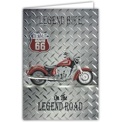 Les Collections Rétro Motorkaart HISTORIC Road 66 Legend Bike on the Legend Road Officiële licentie – glanzend zilver – open kaart wit 23 x 17 cm – met witte envelop 12 x 17,5 cm – verjaardag vertrek pensioen feest Les Collections Rétro Motorkaart HISTORIC Road 66 Legend Bike on the Legend Road Officiële licentie – glanzend zilver – open kaart wit 23 x 17 cm – met witte envelop 12 x 17,5 cm – verjaardag vertrek pensioen feest