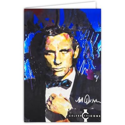 Les Collections Rétro Celebrity Icons Kaart met officiële licentie Sidney Maurer James Bond Agent Secret 007 – open kaart wit 23 x 17 cm met witte envelop 12 x 17,5 cm – voor verjaardag, vertrek, pensioen, verzamelaar Les Collections Rétro Celebrity Icons Kaart met officiële licentie Sidney Maurer James Bond Agent Secret 007 – open kaart wit 23 x 17 cm met witte envelop 12 x 17,5 cm – voor verjaardag, vertrek, pensioen, verzamelaar