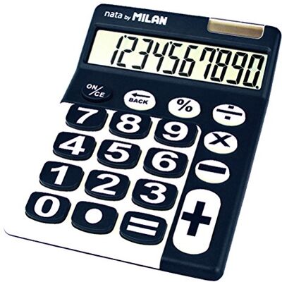 MILAN Blister calculadora 10 dígitos teclas grandes azul MILAN Blister calculadora 10 dígitos teclas grandes azul