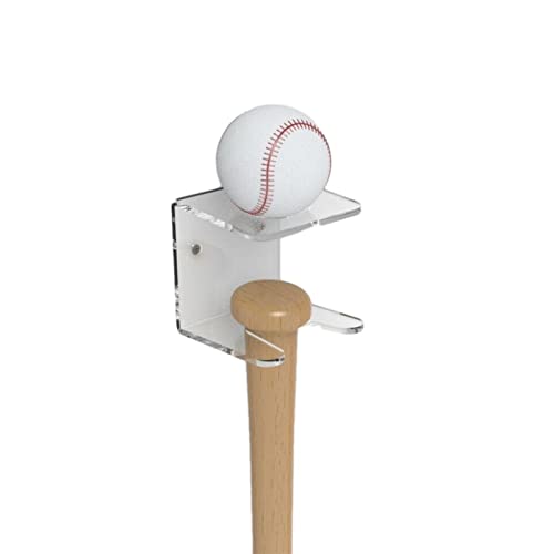 AUTOECHO Honkbalhouder rackethaak voor honkbal en softbalrackets acryl honkbalopslag honkbalkamerdecoratie voor honkbalknuppels