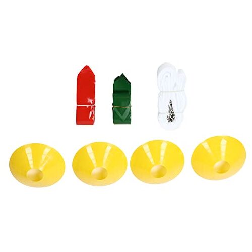 SPYMINNPOO Vlag Voetbal Set,10 Speler Voetbal Riemen Vlaggen Kit 10 Riemen 30 Vlaggen 4 Kegel Draagtas voor Vlag Voetbal (Rood en groen)