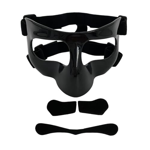 Amagogo Basketbalmasker, gezichtsbeschermer beschermend schildmasker, gelaatsschermmasker, gelaatsscherm voor gebroken, voor atletische training, 17cmx10cm