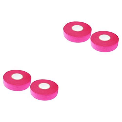 Yardwe Stuur 4 Stuks Hockeystick Tape Anti-Hockey Stick Wrapper Waterdichte Tape Slijtvaste Tape Hockey Apparatuur Tape Grip Tape Rosy Tape Afdrukken Sportriem Sticker Plakband