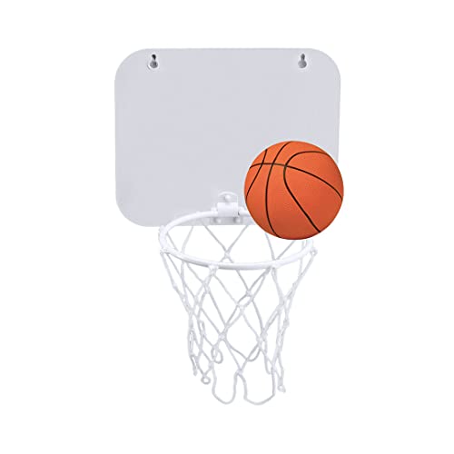 Begoon Mini-basketbalmand – kantoor- of toiletbasketbalmand – cadeau (witte achtergrond)