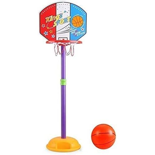 ESASAM Draagbare basketbalstandaard in hoogte verstelbaar 85-130 cm kinderbasketbalstandaard basketbalring met bal en pomp