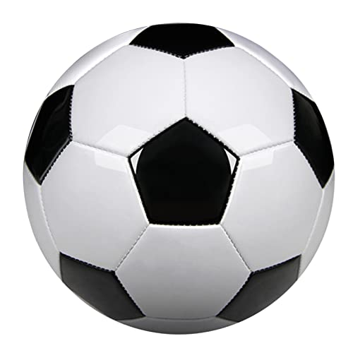 iFutniew Maat 5 trainingsballen PU leer zwart wit voetbal voetbal Goal Team Atch trainingsbal