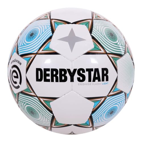 Derbystar Voetbal Eredivisie Classic Light 23/24 Training- en Wedstrijdbal voor Voetbal Officiële Wedstrijdbal Duurzaam PU-materiaal Hoge Zichtbaarheid - Maat 5