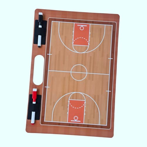 vdha Basketbalcoachingbord, speelbord, basketbal-klembord, droog afwasbaar trainerbord, plan, demonstratie, spelletjes, strategieontwikkeling