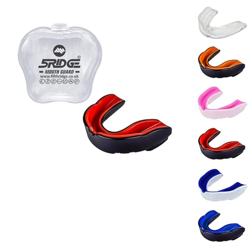 5RIDGE Gum Shield Mondbeschermer Volwassen Jeugd & Junior Gum Shield voor Alle Contact Sport Mondbeschermer Boksen, MMA, Gum Shield Rugby, Voetbal, Lacrosse, Hockey Mondbeschermer (Junior Onder 11 jaar,