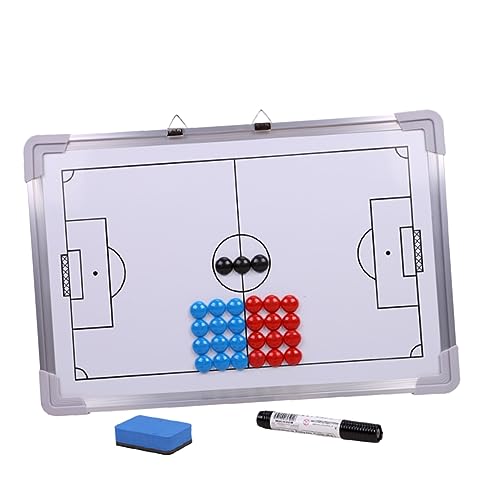 BESPORTBLE 1 Set Whiteboard Magneetbord Magnetisch Voetbalbord Coachend Opleidingsbord Voetbalbord Van Aluminiumlegering Voetballen Magnetisch Bord Wit Scorebord Amerikaans Voetbal