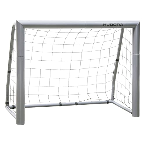 HUDORA Voetbaldoel Expert groot voetbaldoel voor kinderen en volwassenen weerbestendig en stabiel voetbaldoel met fijnmazig net hoogwaardige outdoor doelwand voor vrije tijd en training