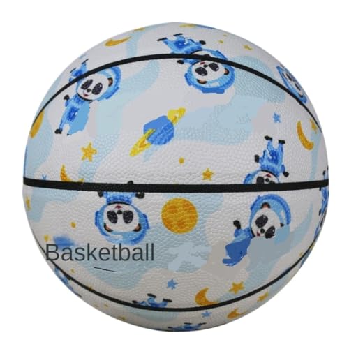 DEWAN Basketbal Slijtvaste Basketbal, Zacht Leergevoel, Indoor En Outdoor Basketbal Nr. 5 Jeugdtrainingsbasketbal Basketballen (Color : Blue, Size : A)