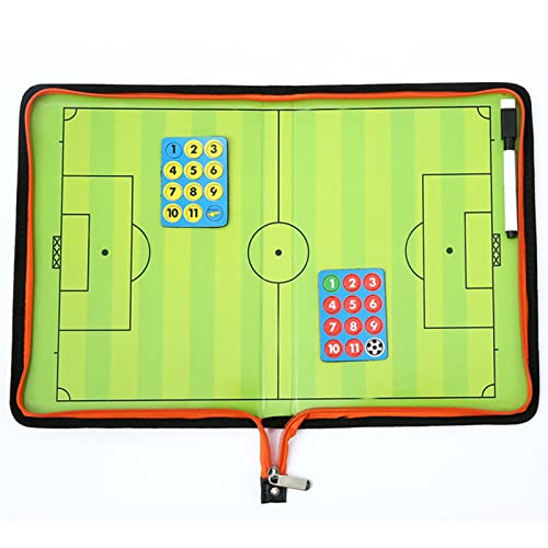 FAMKIT Voetbal Tactiek Board, Voetbal Coach Map met Ritszak, Magnetisch Voetbal Tactiek Board, Draagbare Voetbal Training Board met Eraser Marker Pen 44 * 30 cm