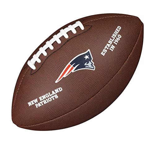 WILSON NFL-gelicentieerde Amerikaanse voetbal van de New England Patriots, uniseks, bruin