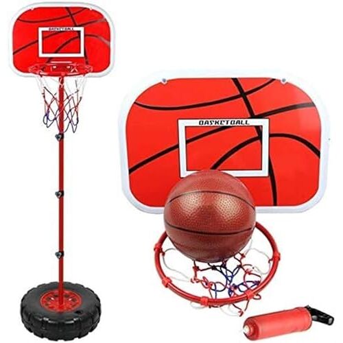 SAFWEL Basketbalring en standaard for kinderen, basketbalstandaard for binnen en buiten, basketbalstandaard for kinderen, bandenbasis (Size : 1.65m)