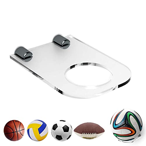 CZlinOduMMX Balhouder display houder acryl balhouder bal display standaard muurbeugel bal hanger bewaarstandaard onzichtbaar helder rek bal houder standaard voor voetbal basketbal volleybal rugby