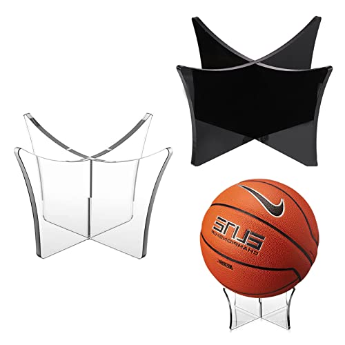 iTYOOS 2 Pcs Balstandaard Display Acryl Balhouder Basketbal Display Standaard Acrylstandaard Ball Stand Display Houder