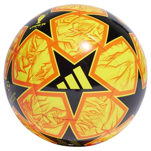 adidas Equipment Voetballen Club trainingsbal UCL London geel-zwart-rood 4