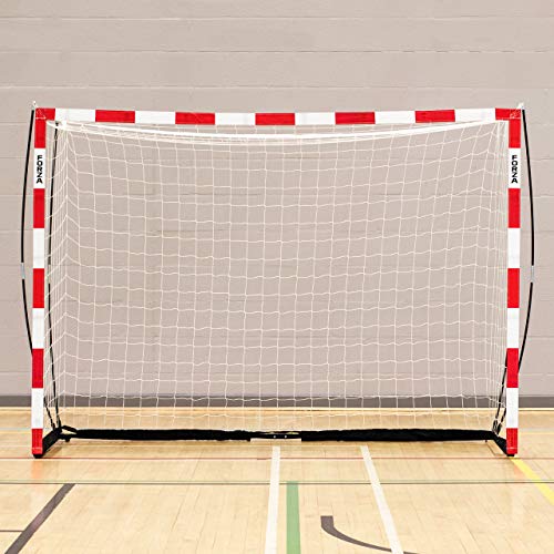 FORZA ProFlex Handbaldoel [3m x 2m   2,4m x 1,7m] Opvouwbaar Doel voor Handbal Training (Enkel Doel, Rood   2,4M x 1,7M)