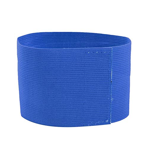 Dwawoo Kapiteinsband, voetbalarmband, teamarmband, outdoor, sport, groepen, captain armband, 5 kleuren, verstelbare spelerbanden (blauw)