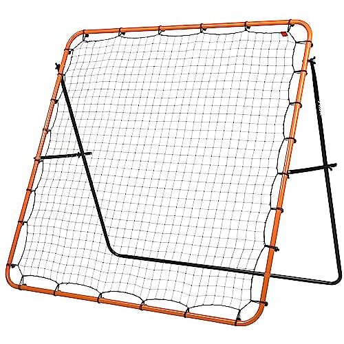 Stiga Rebounder 150 Prellwand Voetbaldoelen voor Training, Oranje Zwart, 150 x 150 cm