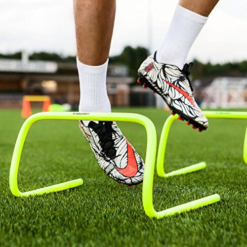 FORZA Snelheid & Wendbaarheid Trainingshindernissen [3 Maten]   15cm, 23cm, 30cm Fluogeel onbreekbaar plastic (15cm hindernissen)