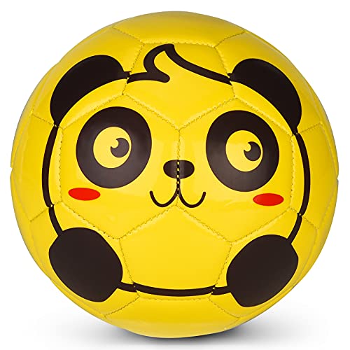 Wuzfully Voetbal Voetbalbal,Baby Mini Ball Soft Touch Lichtgewicht Binnen/Outdoor Voetbal voor Kids Jongens en Meisjes, Geel, Maat 2