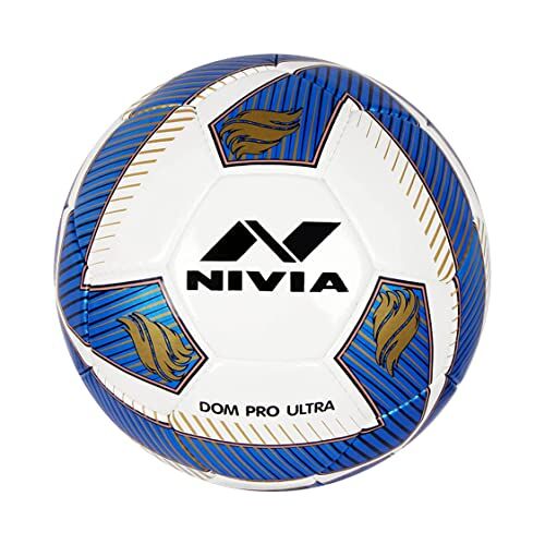 Nivia Pro Ultra PU Voetbal/Voetbalbal, DOM04 (Blauw) Maat-5