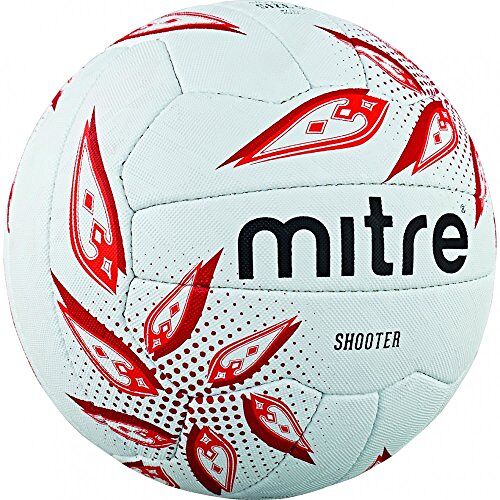 Mitre Netball Shooter, unisex, Shooter, White/Red/Ruby