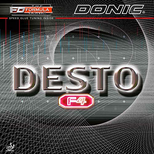 Donic Desto F4 Tafeltennis Rubber (1.8mm, Zwart)