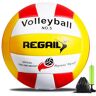 Aipwerer Volleyball beachvolleybal, sport volleybal, OFFizelle maat 5, incl. balpomp en opbergtas, waterdichte Volley Ball Soft Touch voor training strand outdoor indoor spel (rood)