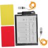 VANZACK 1 Set en gele kaarten voor voetbal scheidsrechter kladblok pen fluitje notebook scheidsrechter fluiten scheidsrechter kaarten Metaal scheidsrechter uniform pvc