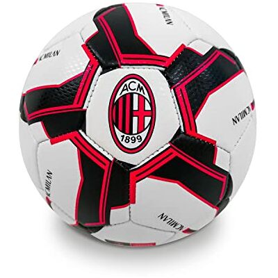 Mondo Sport 13830 Pallone Da Calcio Cucito A.C. Milan voetbal, zwart, maat 2 Mondo Sport 13830 Pallone Da Calcio Cucito A.C. Milan voetbal, zwart, maat 2